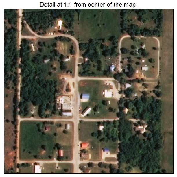 Macomb, Oklahoma aerial imagery detail
