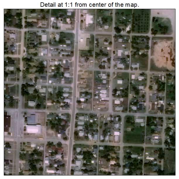 Mangum, Oklahoma aerial imagery detail