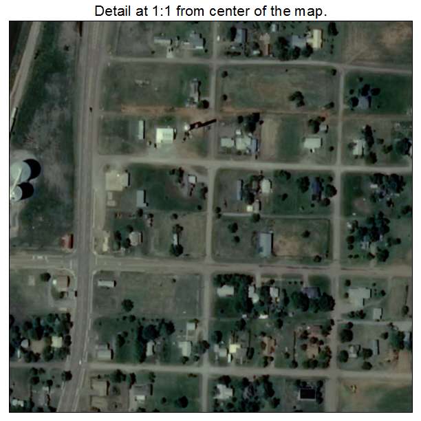 Manitou, Oklahoma aerial imagery detail