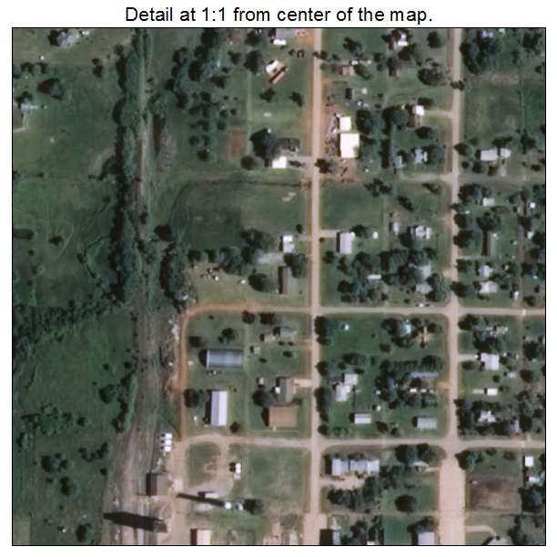 Marshall, Oklahoma aerial imagery detail