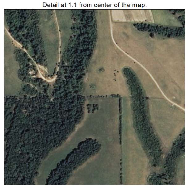Maryetta, Oklahoma aerial imagery detail