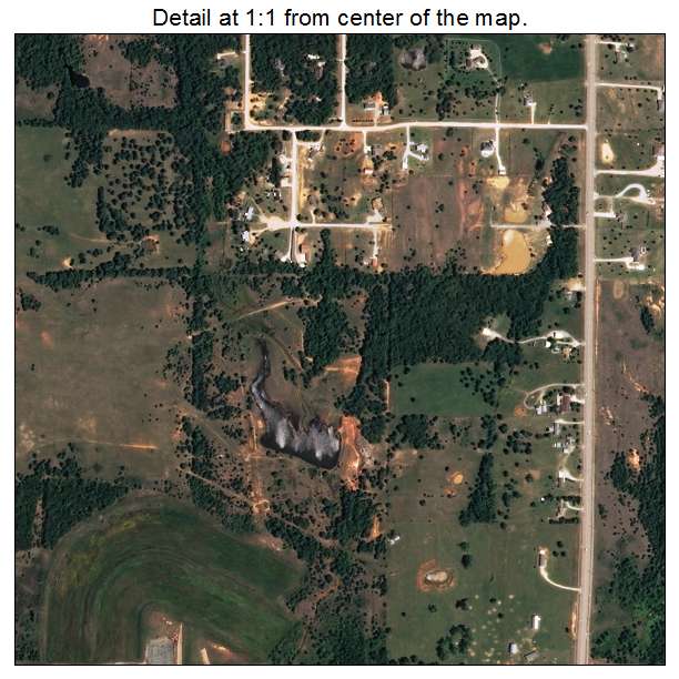 McLoud, Oklahoma aerial imagery detail