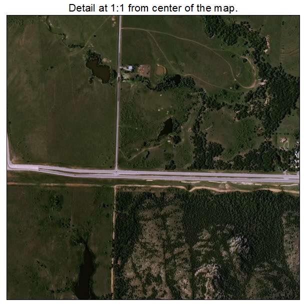 Medicine Park, Oklahoma aerial imagery detail