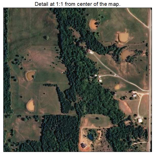 Meeker, Oklahoma aerial imagery detail