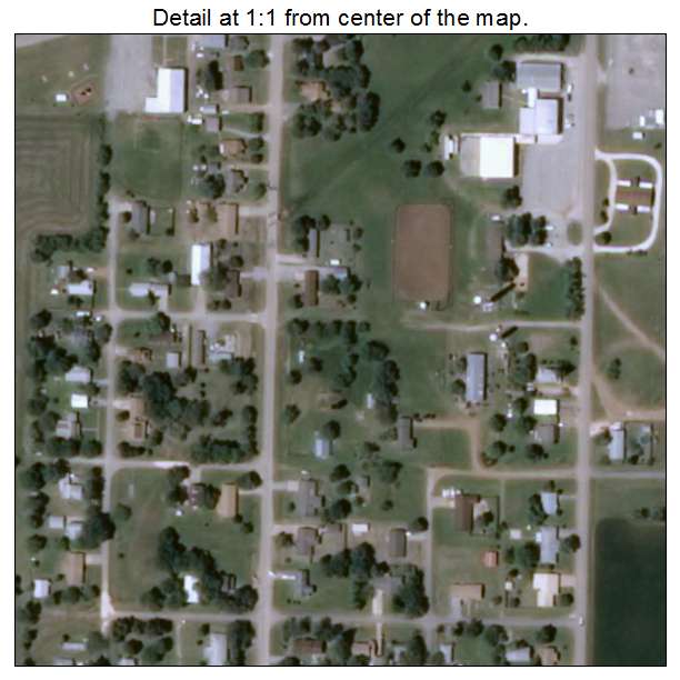 Meno, Oklahoma aerial imagery detail