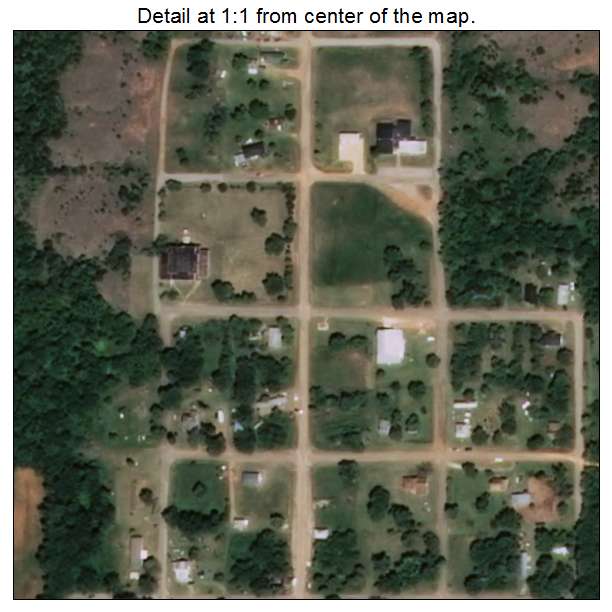 Meridian, Oklahoma aerial imagery detail