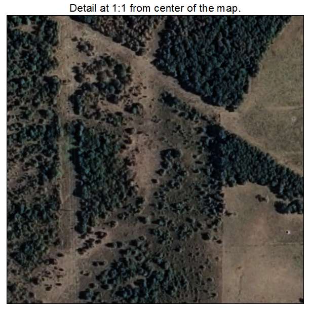 Millerton, Oklahoma aerial imagery detail