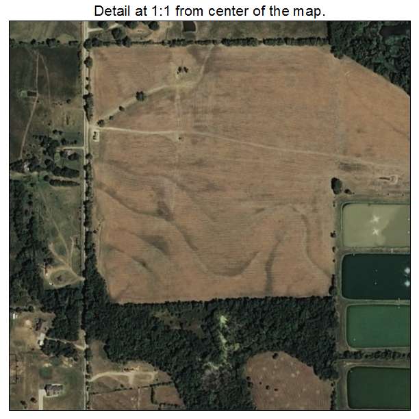 Morris, Oklahoma aerial imagery detail