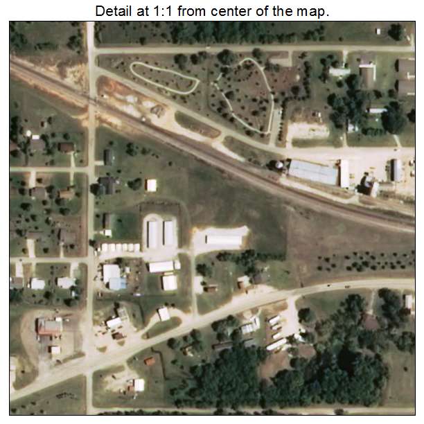 Morrison, Oklahoma aerial imagery detail