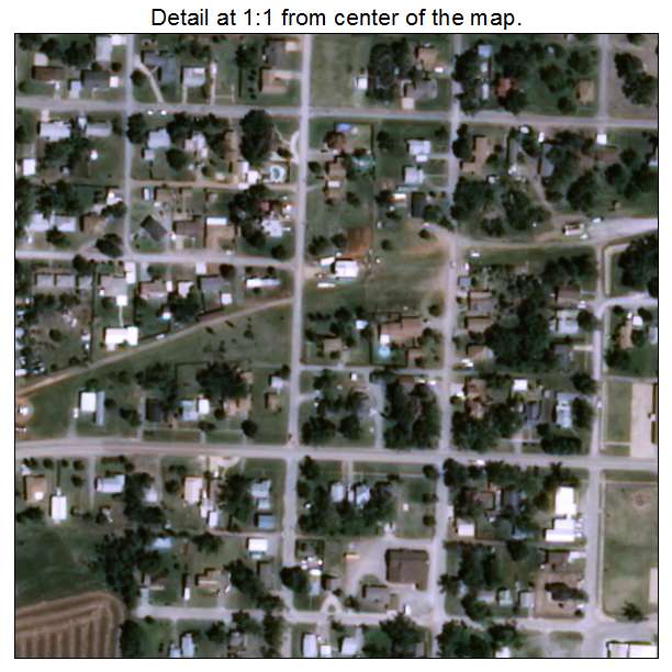 Mountain View, Oklahoma aerial imagery detail