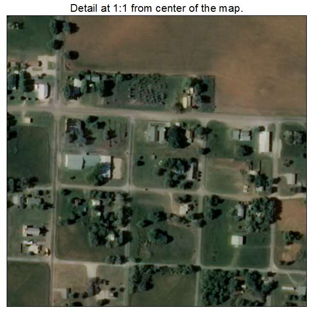 Mutual, Oklahoma aerial imagery detail