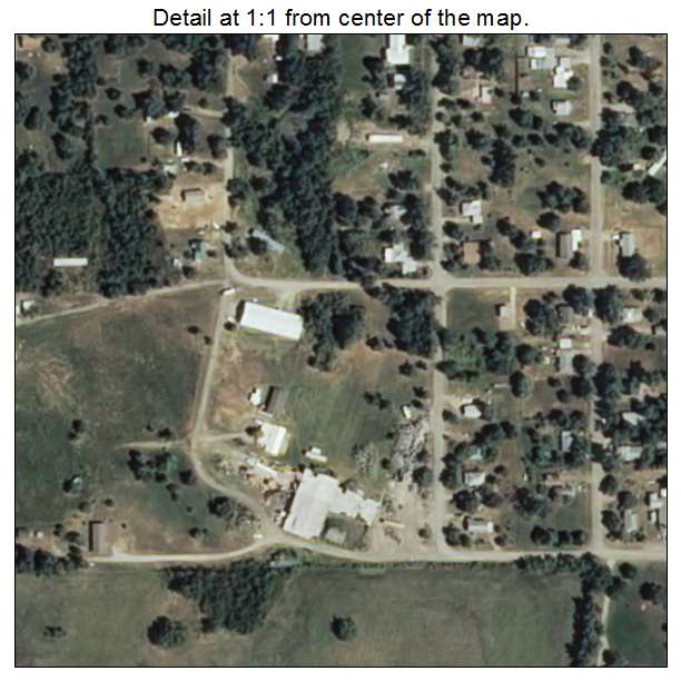 New Alluwe, Oklahoma aerial imagery detail
