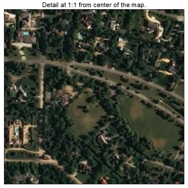 Nichols Hills, Oklahoma aerial imagery detail