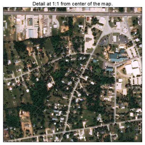 Nicoma Park, Oklahoma aerial imagery detail