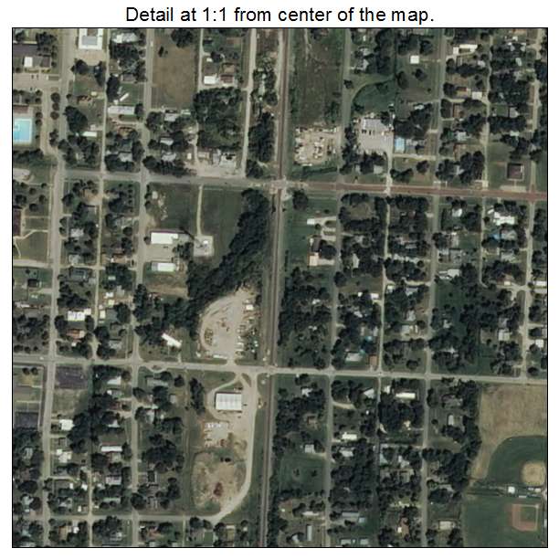 Nowata, Oklahoma aerial imagery detail