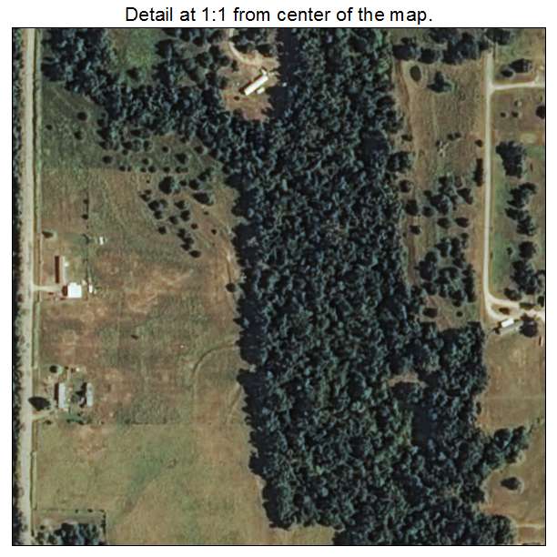Oak Grove, Oklahoma aerial imagery detail