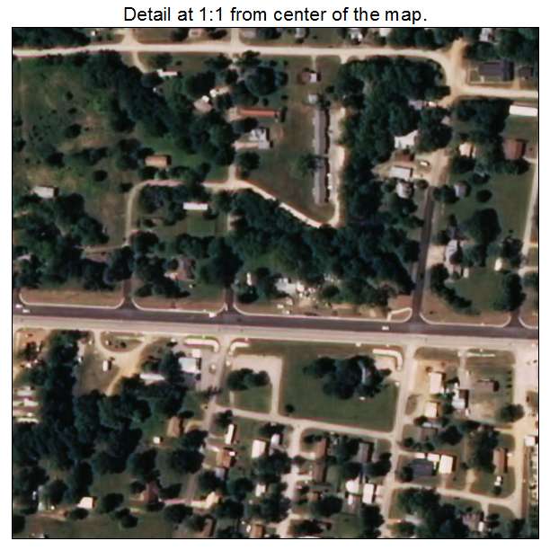 Oakland, Oklahoma aerial imagery detail
