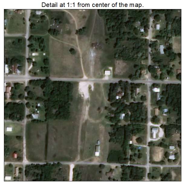Oakwood, Oklahoma aerial imagery detail