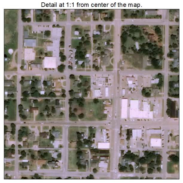 Okarche, Oklahoma aerial imagery detail