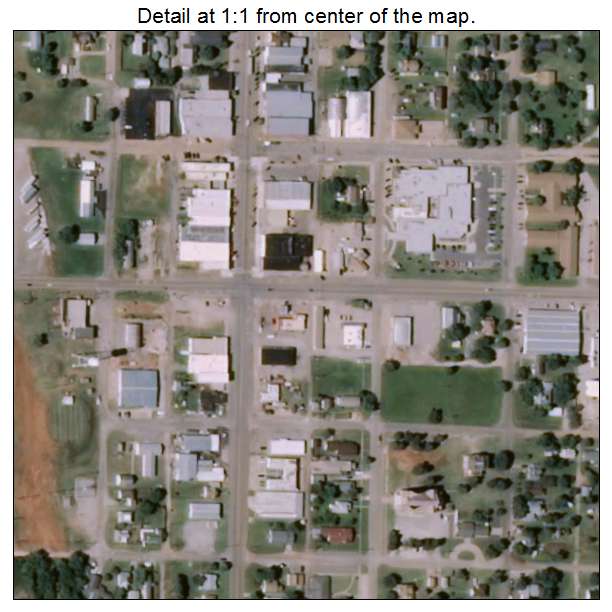 Okeene, Oklahoma aerial imagery detail