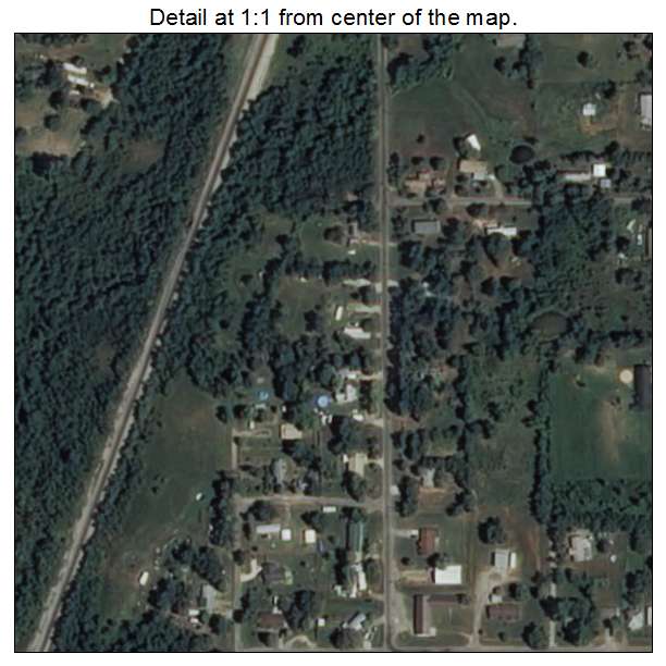 Oktaha, Oklahoma aerial imagery detail
