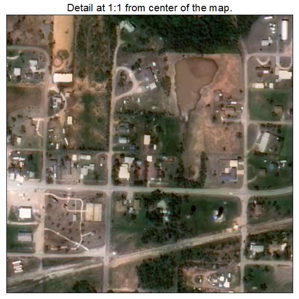 Olustee, Oklahoma aerial imagery detail