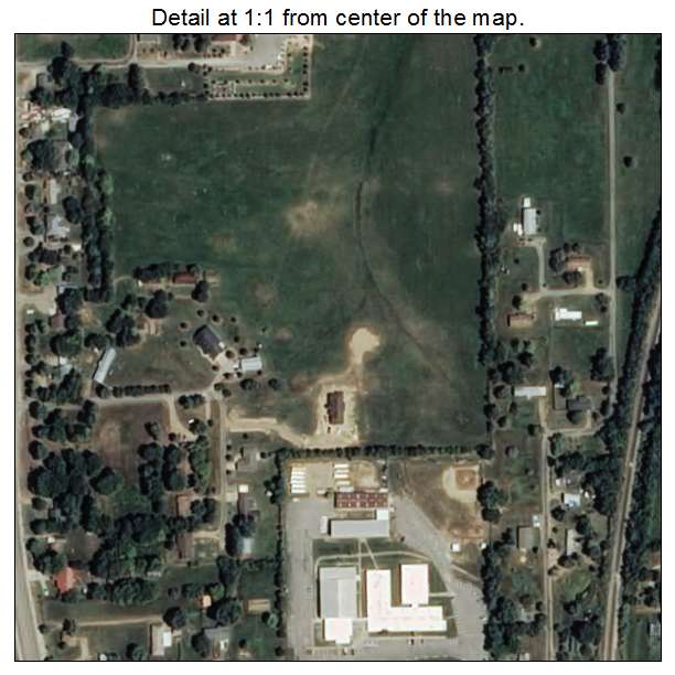 Panama, Oklahoma aerial imagery detail