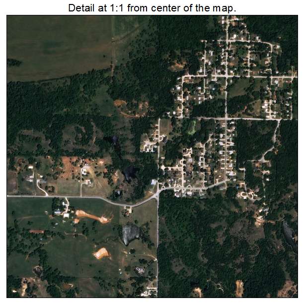 Pauls Valley, Oklahoma aerial imagery detail