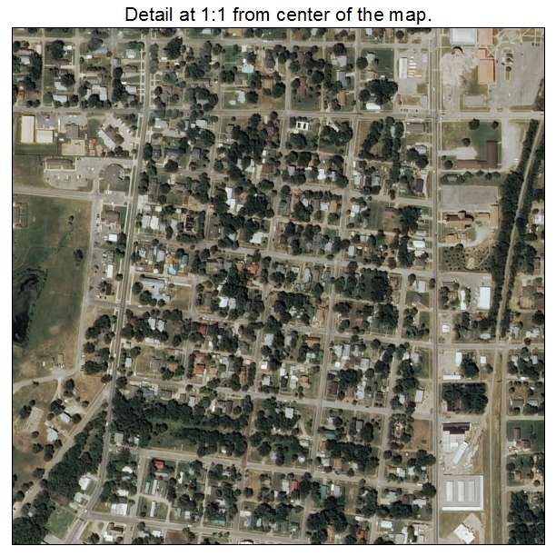 Pawhuska, Oklahoma aerial imagery detail