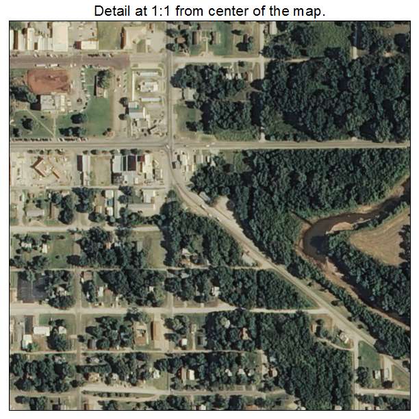 Pawnee, Oklahoma aerial imagery detail