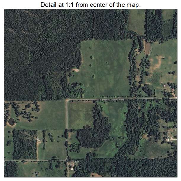 Pinhook Corners, Oklahoma aerial imagery detail