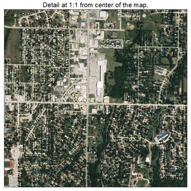 Ponca City, Oklahoma aerial imagery detail