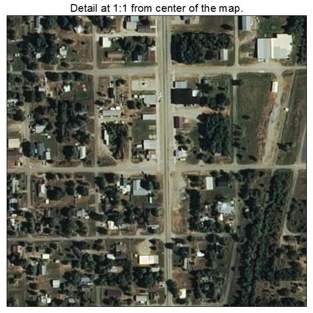 Porum, Oklahoma aerial imagery detail