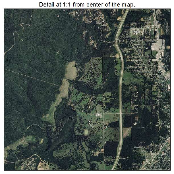Poteau, Oklahoma aerial imagery detail