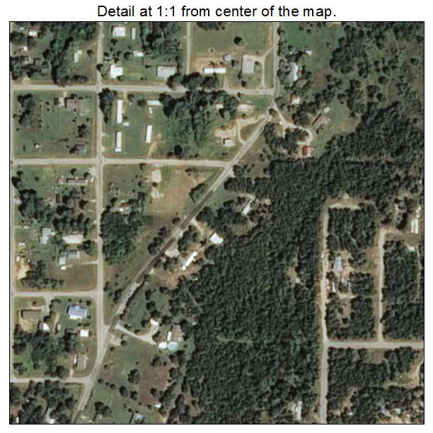 Prue, Oklahoma aerial imagery detail