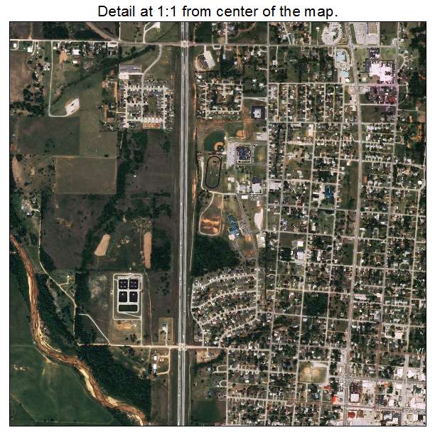 Purcell, Oklahoma aerial imagery detail
