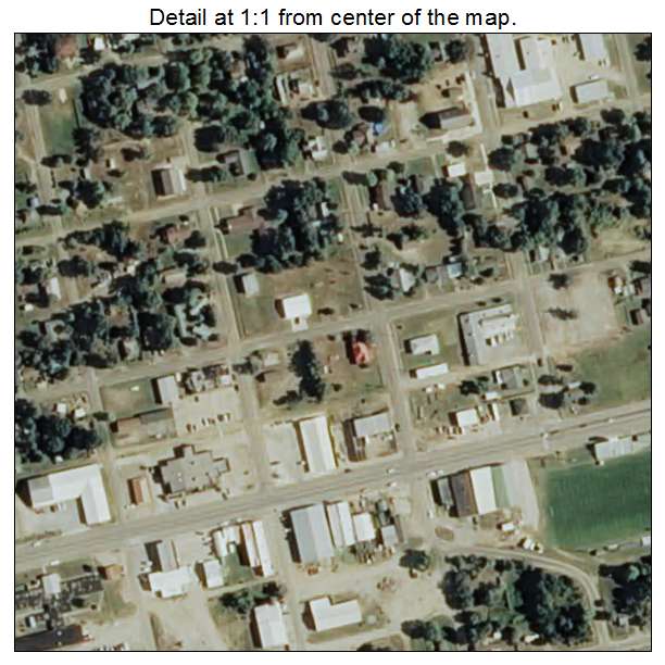 Quinton, Oklahoma aerial imagery detail