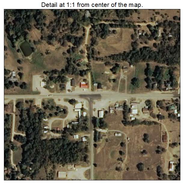 Rattan, Oklahoma aerial imagery detail