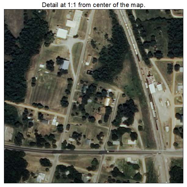 Ravia, Oklahoma aerial imagery detail