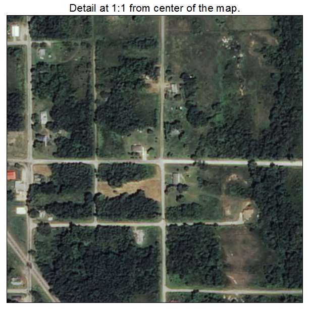 Redbird, Oklahoma aerial imagery detail