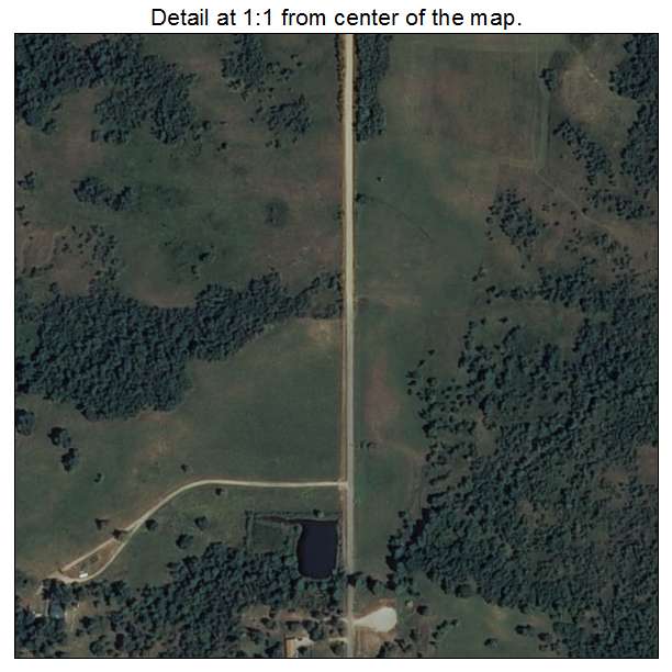 Rentiesville, Oklahoma aerial imagery detail