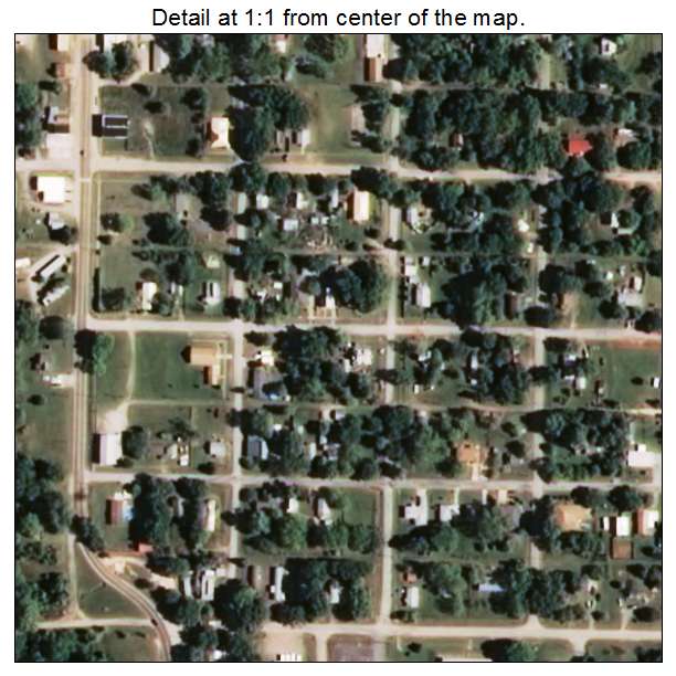 Ripley, Oklahoma aerial imagery detail