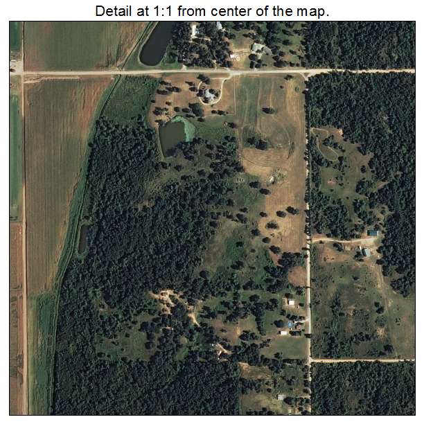 River Bottom, Oklahoma aerial imagery detail