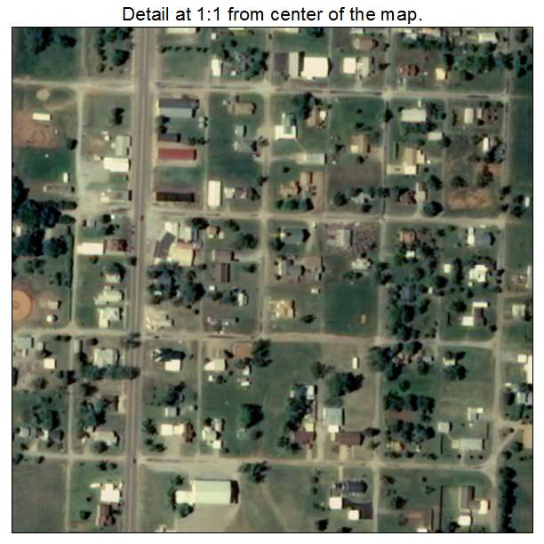 Rocky, Oklahoma aerial imagery detail