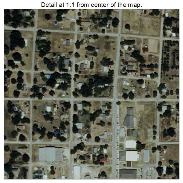 Roff, Oklahoma aerial imagery detail