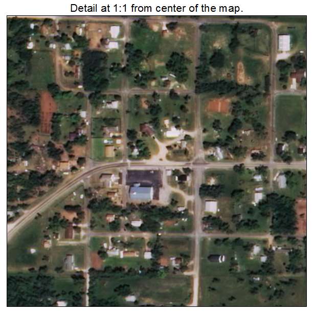 Rosedale, Oklahoma aerial imagery detail