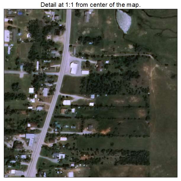 Rush Springs, Oklahoma aerial imagery detail