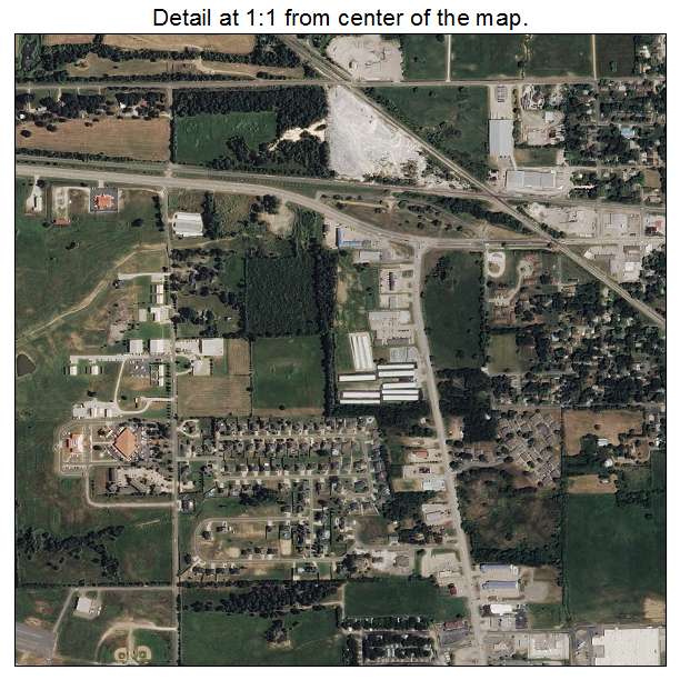 Sallisaw, Oklahoma aerial imagery detail