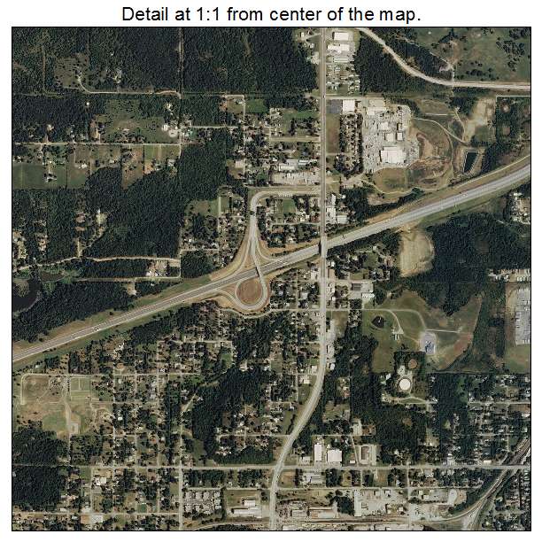 Sapulpa, Oklahoma aerial imagery detail