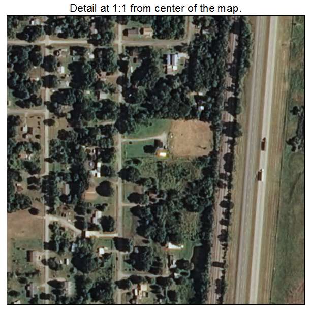 Schulter, Oklahoma aerial imagery detail